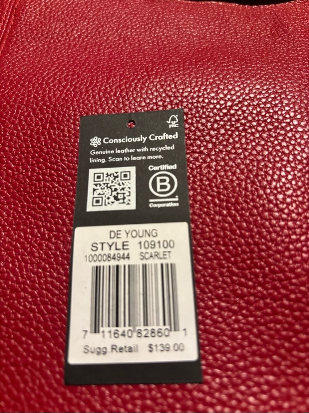 The Sak De Young Pebbled Red Leather Crossbody Bag - Picture 11 of 11